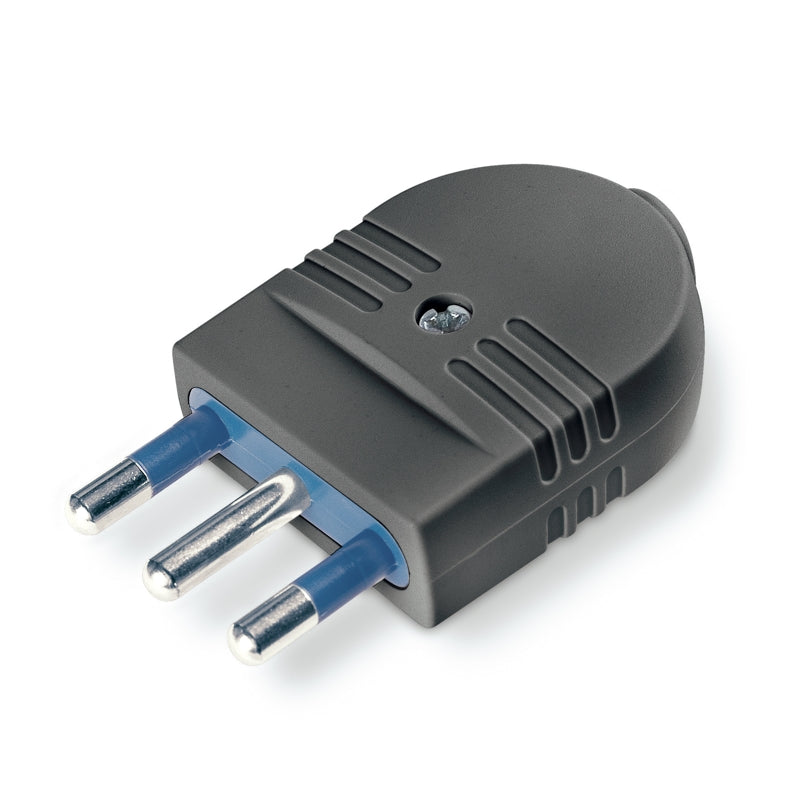 ENCHUFE MACHO VOLANTE 2P+T 16A 220- 250V AC NEGRO LIBRE DE HALOGENO