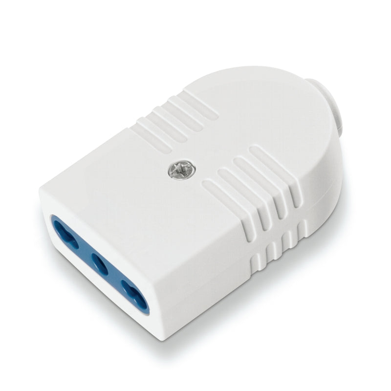 ENCHUFE HEMBRA VOLANTE 2P+T 16A 220- 250V AC BLANCO LIBRE DE HALOGENO