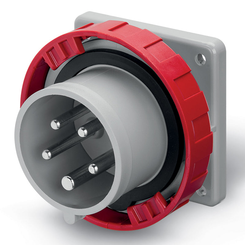 ENCHUFE MACHO EMBUTIDO 3P+N+T IP66/67/69 16A 6h 346-415V, FIJACION 75X75mm