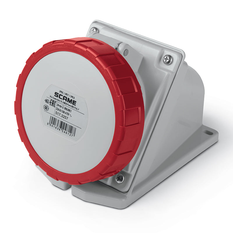 ENCHUFE HEMBRA S/PUESTA 3P+N+T IP66/67/69 32A 6h 346-415V AC 50Hz