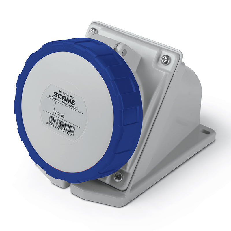 ENCHUFE HEMBRA S/PUESTA 2P+T IP66/67/69 32A 6h 200-250V AC 50Hz