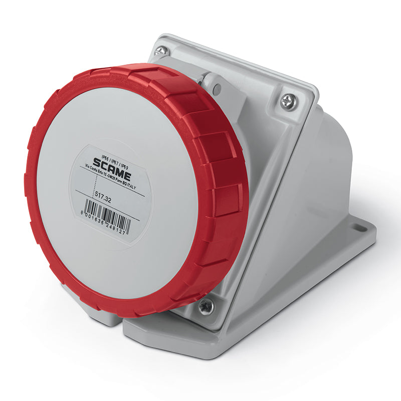 ENCHUFE HEMBRA S/PUESTA 3P+T IP66/67/69 32A 3h 380-440V PARA CONTAINERS REFRIGERANTES, PUERTOS, ASTILLEROS Y BARCOS