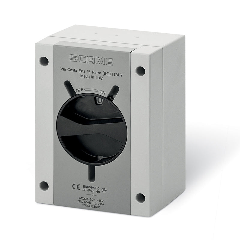 INT. DE MANIOBRA SERIE ISOLATORS 20A 3POLOS IP65 105X150X82mm USO GENERAL
