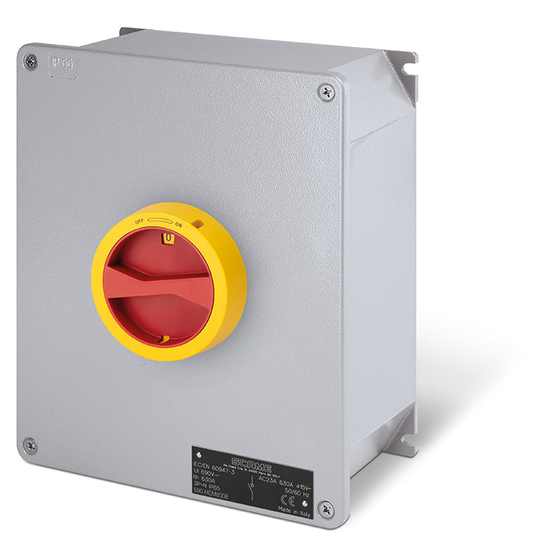 INT. DE MANIOBRA 100A 6P IP65 EMERG.