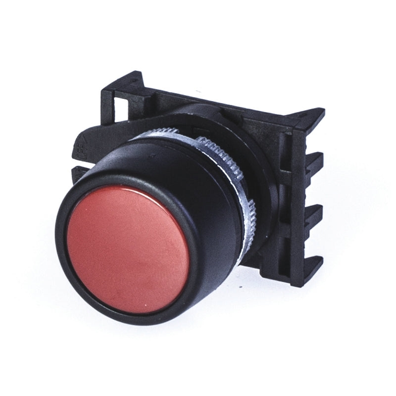 PULSADOR LISO ROJO 22mm SERIE TOP22