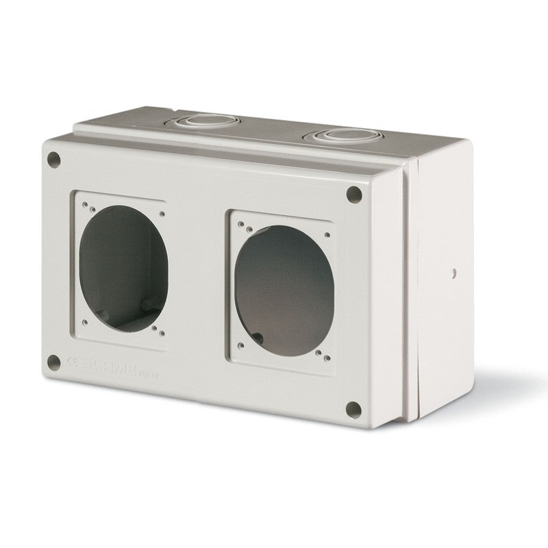 CUADRO DE DISTR. IP66 SERIE DOMINO M150 150x256x115 PARA FIJACION DE TOMAS 70X87mm, CAJA ( BASE Y TAPA)