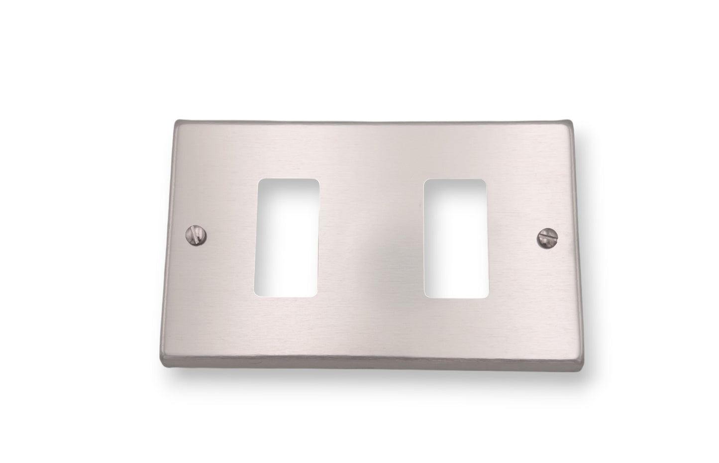 PLACA 2 PUESTO CON TORNILLO ALUMINIO ANODIZADO