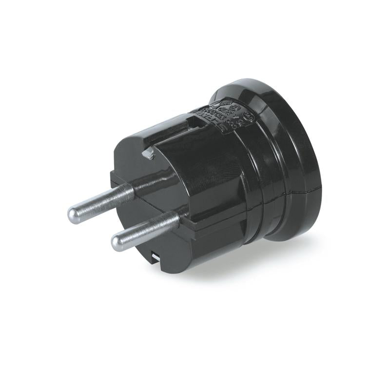 ENCHUFE MACHO SCHUKO 2P+T 16A  220- 250V AC NEGRO