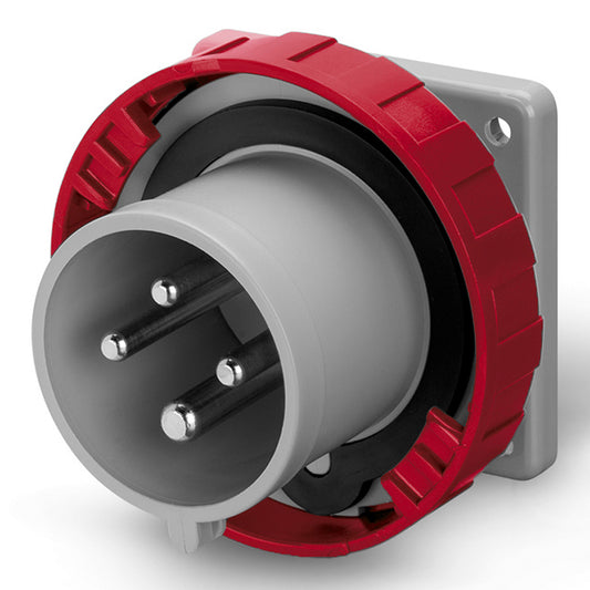 ENCHUFE MACHO EMBUTIDO 3P+T IP66/67/69 32A 6h 380-415V, FIJACION 75X75mm