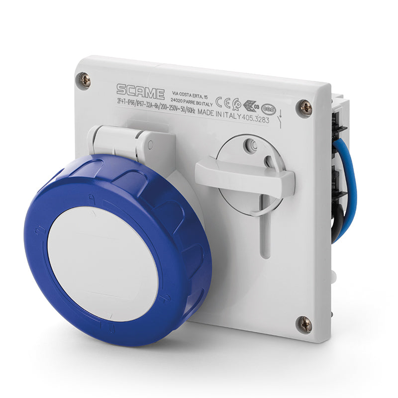 BASE ENCLAV. MEC.2P+T IP66/67 32A 6H