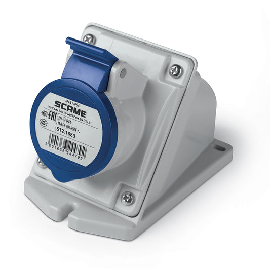 ENCHUFE HEMBRA S/PUESTA 2P+T IP44/54 16A 6h 200-250V AC 50Hz