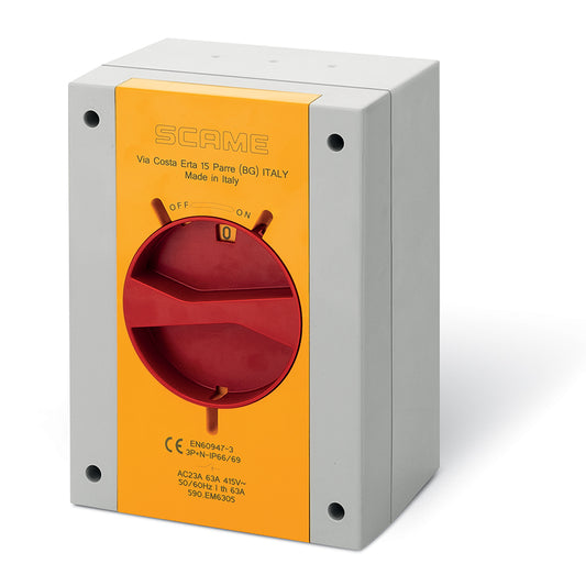INT. DE MANIOBRA SERIE ISOLATORS 63A 3POLOS IP66/69 205X155X107mm USO EMERGENCIA