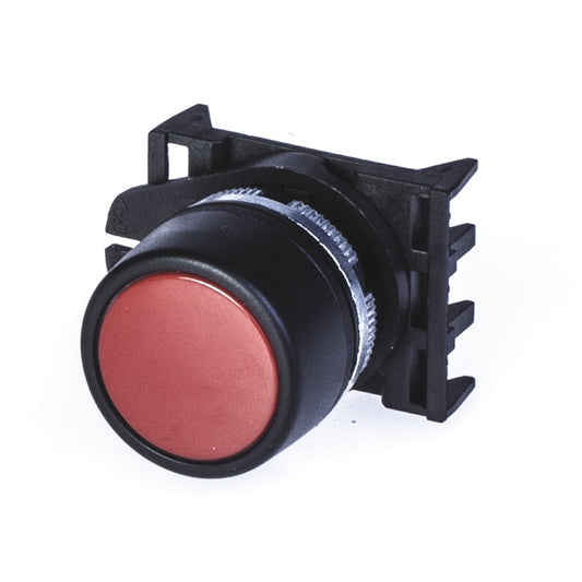 PULSADOR LISO ROJO 22mm SERIE TOP22