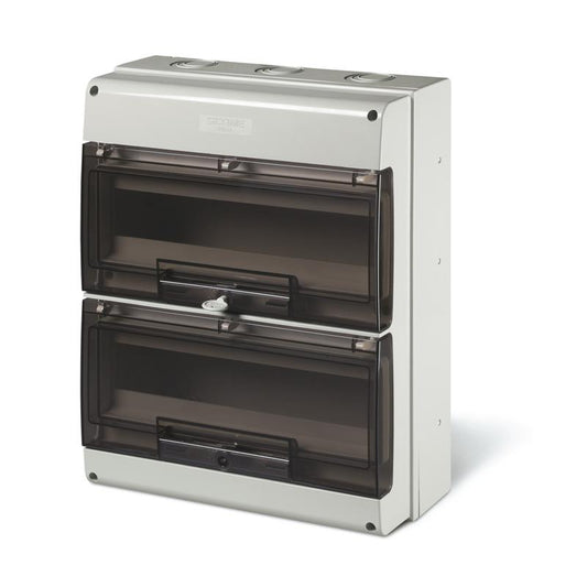 TABLERO SERIE DOMINO IP66, CUADRO DE DISTRIBUCION 32 MODULOS DIN CON BORNES, M400 400x328x140mm