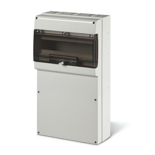 TABLERO SERIE DOMINO IP66, CUADRO DE DISTRIBUCION 16 MODULOS DIN, CON PANEL CIEGO M550 550x328x140mm