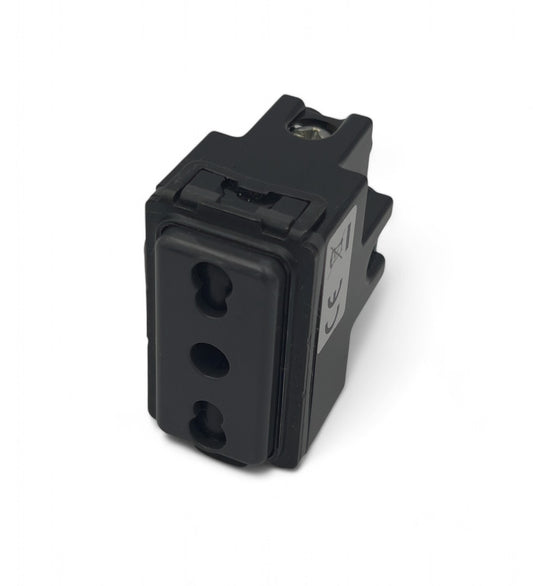 MOD ENCHUFE  BIVALENTE 2P+T 16A 250V  GRIS OSCURO