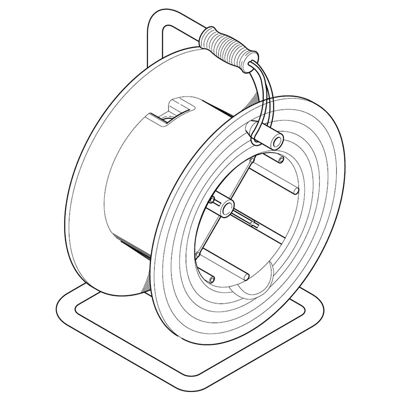ENROLLACABLE SIN DISCO PARA MONTAJE DE TOMAS SERIE ROLLER 330 PARA USO INDUSTRIAL, 20-40 MTRS